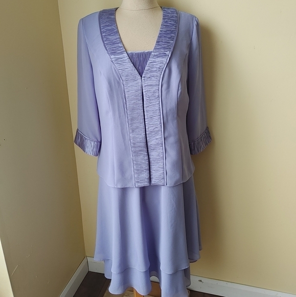 2 Pieces Formal dress By Tradition size 14 purple - Picture 1 of 13
